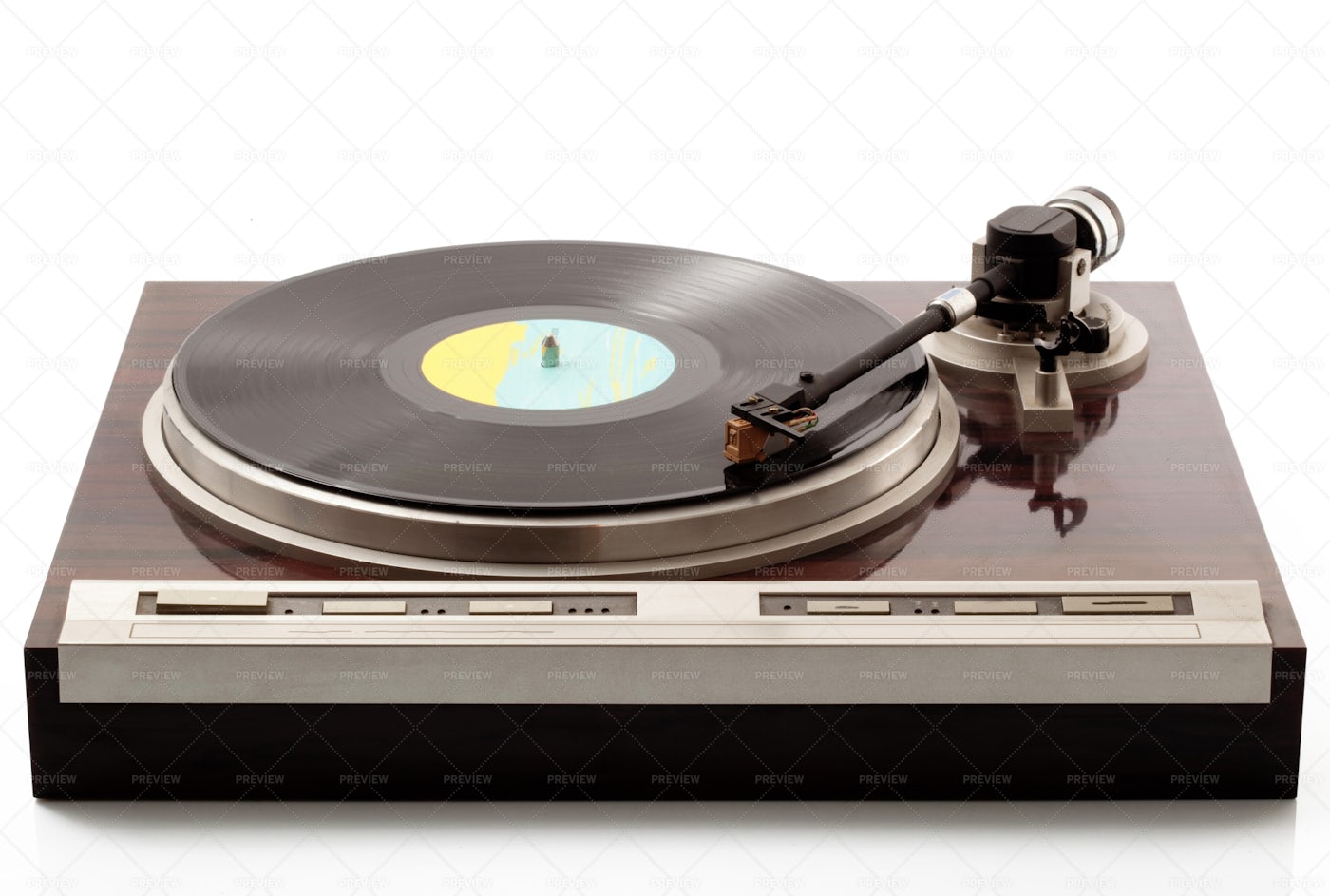 A Vintage Turntable: Stock Photos