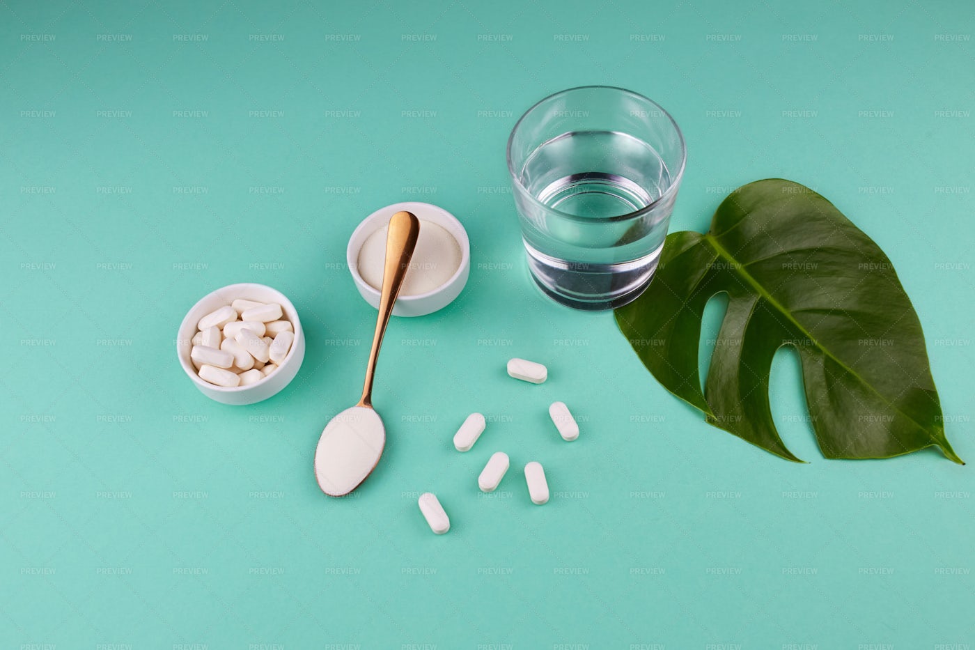 Collagen Items: Stock Photos