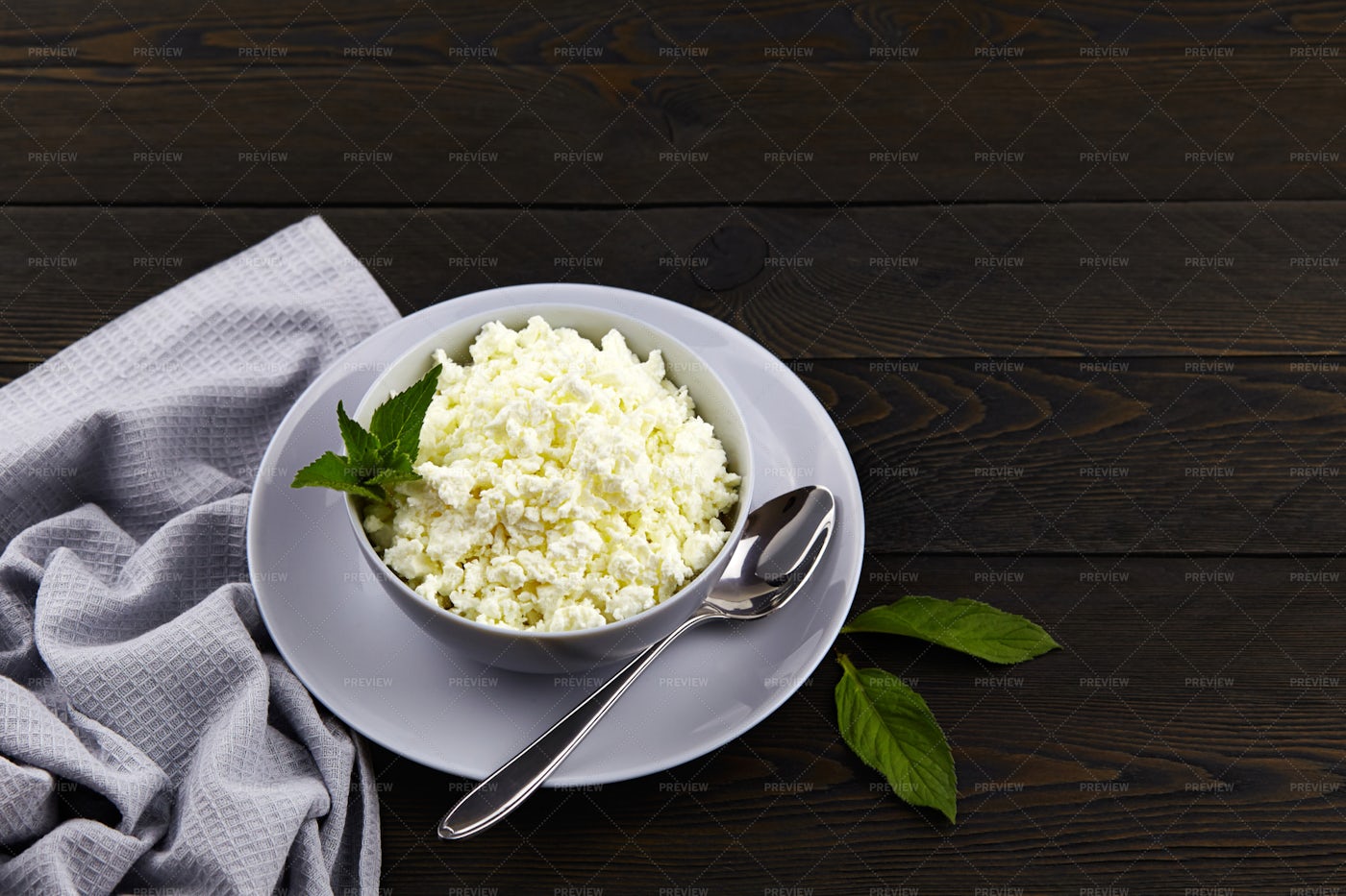 Natural Cottage Cheese: Stock Photos