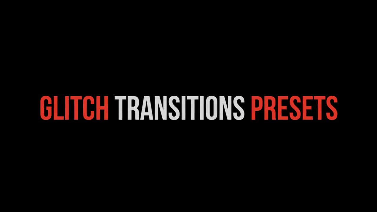 Glitch Transitions Presets Premiere Pro Presets Motion Array