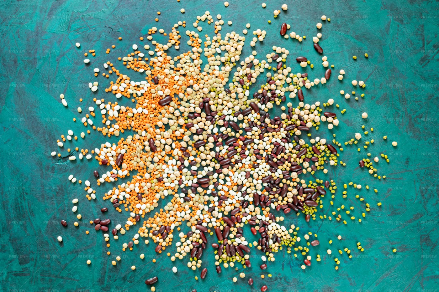 Beans Scattered: Stock Photos