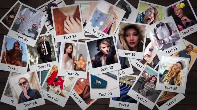 Falling Polaroids: After Effects Templates