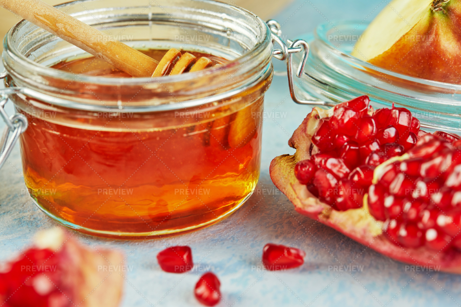 Honey And Pomegranate - Stock Photos | Motion Array