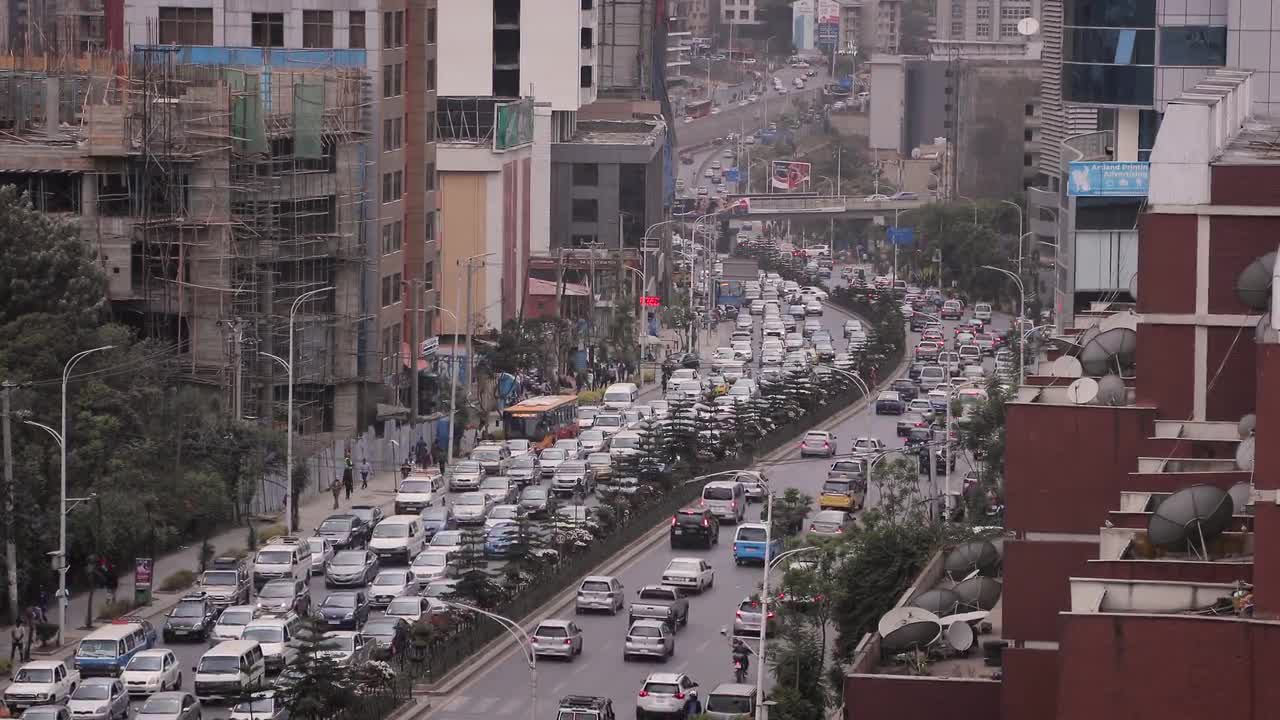 Downtown Traffic In Addis Ababa - Stock Video | Motion Array