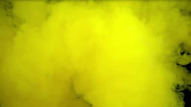 Yellow Paint In Water: Stock Video