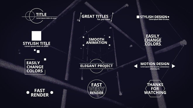 Trendy Glitch Titles Freebies template preview