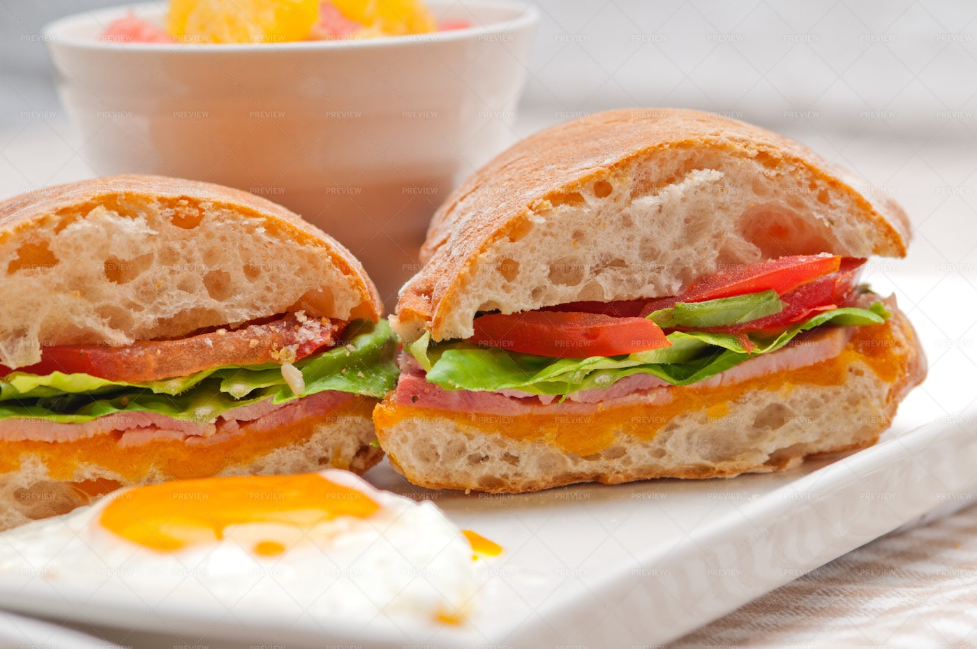 Ciabatta Panini Sandwich: Stock Photos
