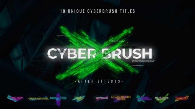 Cyber Brush Titles Freebies template preview
