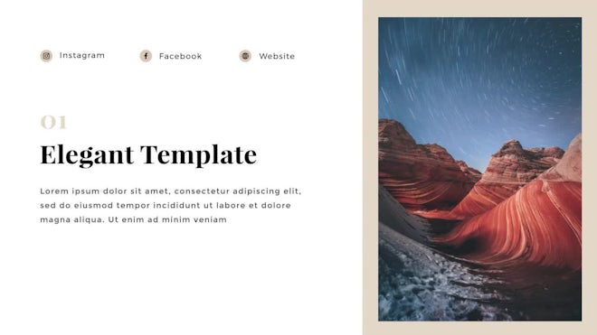 Elegant Corporate Presentation Freebies template preview