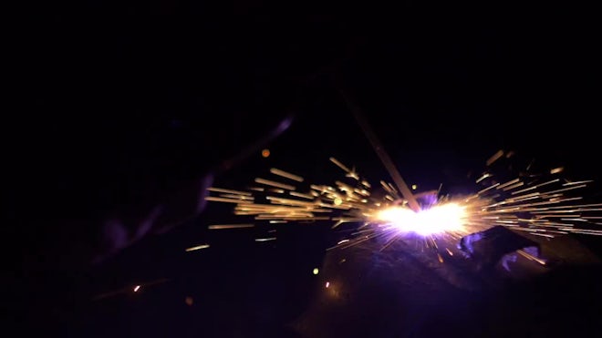 Flying sparks and fireworks Sparks fly