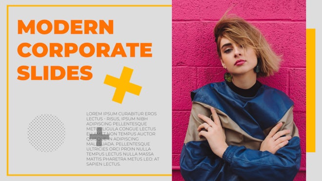 Modern Corporate Slides Freebies template preview