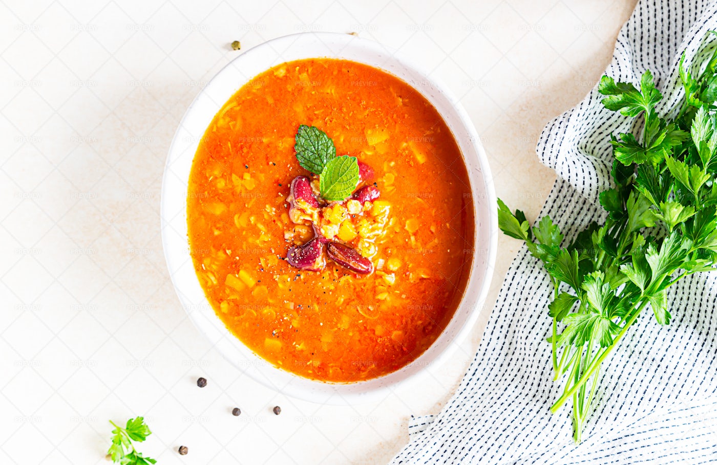 Homemade Lentil Soup: Stock Photos