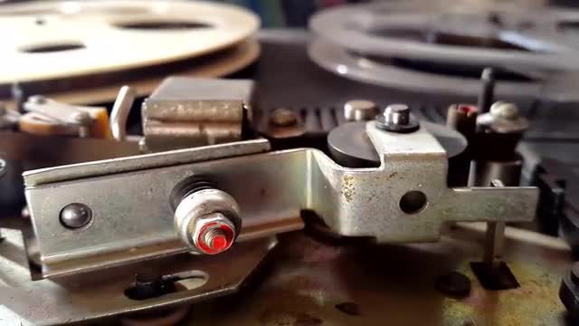 Old Tape Recorder In Action: Stock Video