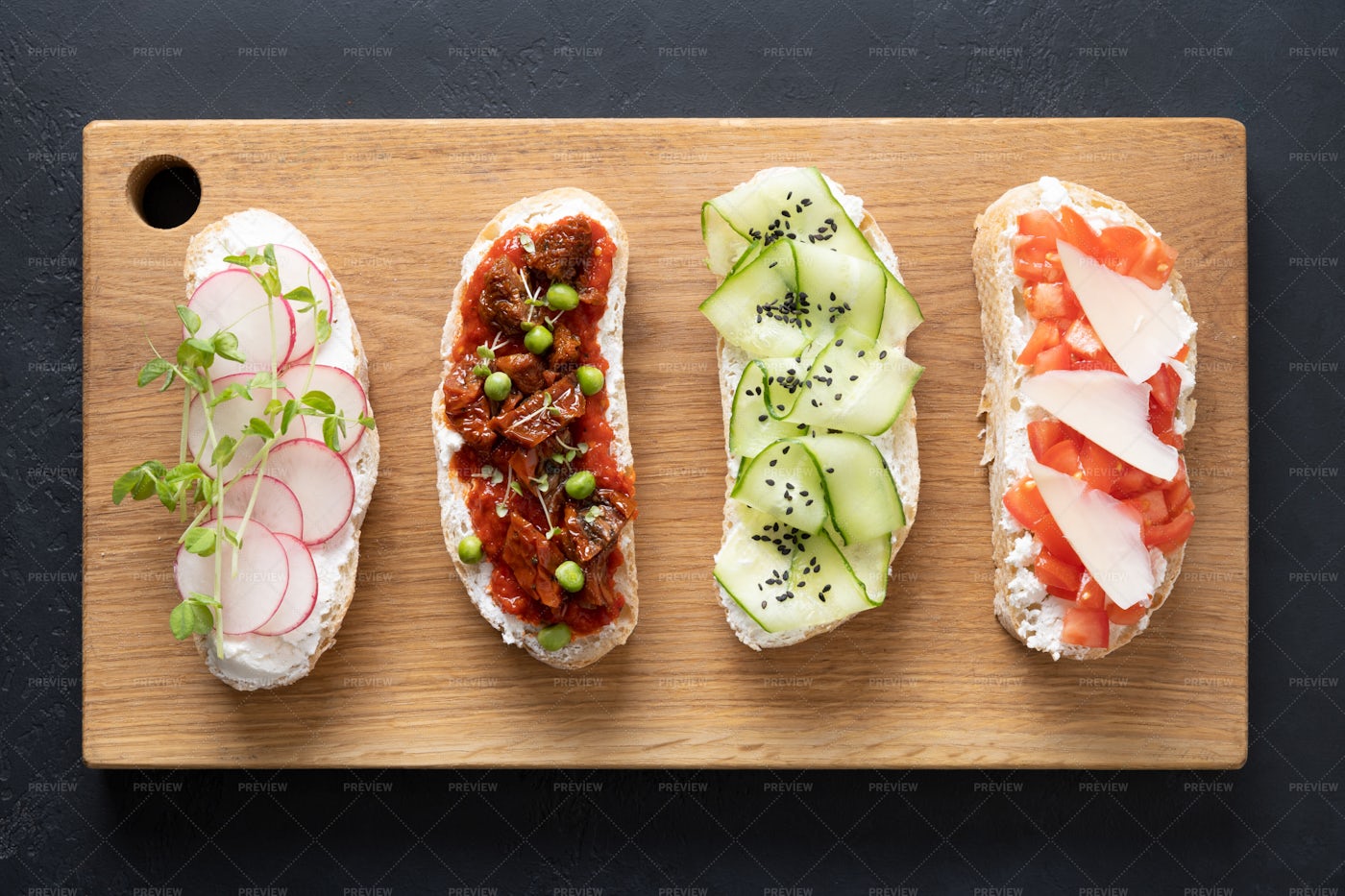 Sandwiches With Vegetables: Stock Photos