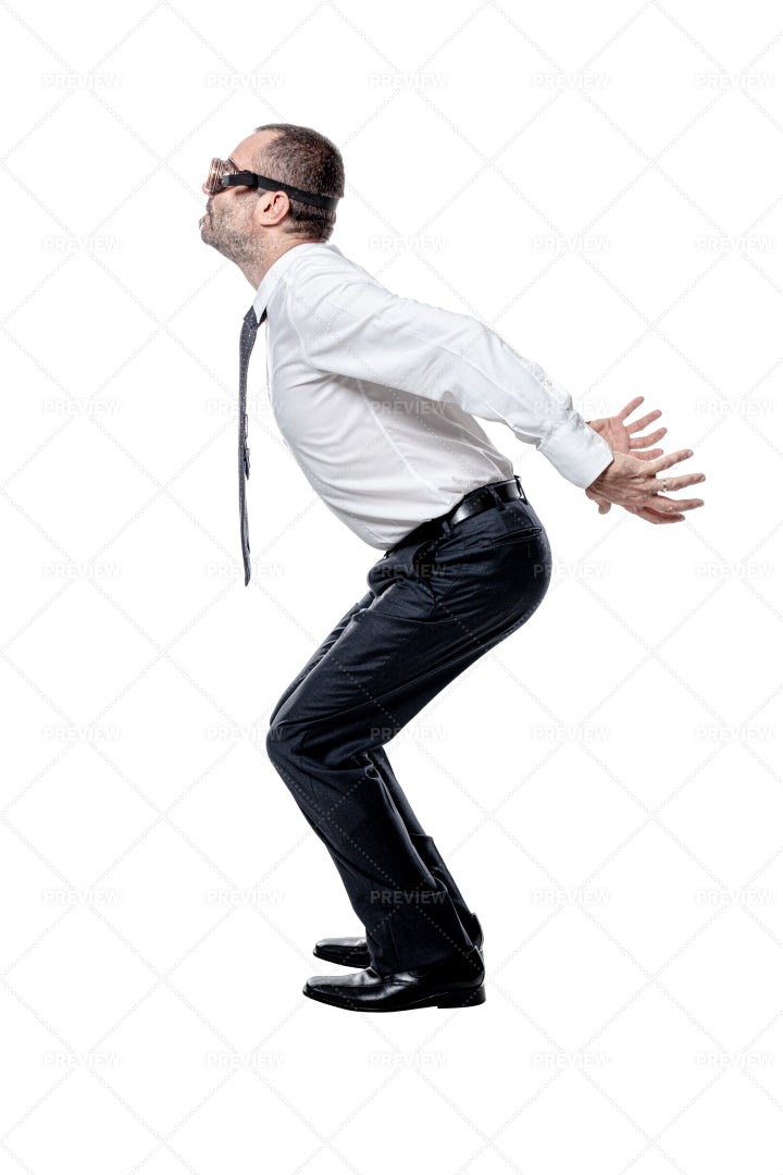 Businessman With Aviator Goggles: Stock Photos