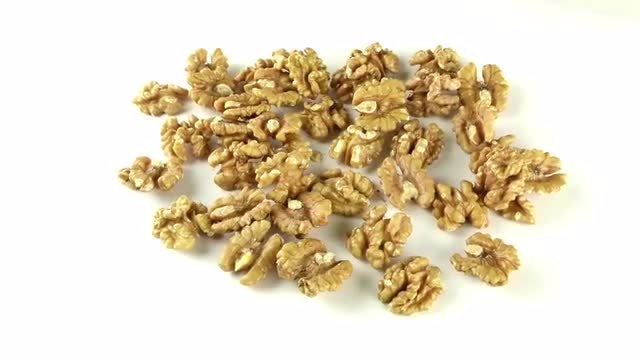 Healthy Nuts On White Background: Stock Video