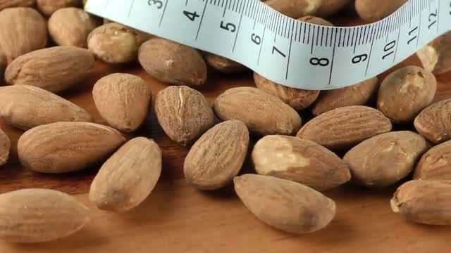 Close-Up Shot Of Almonds: Stock Video