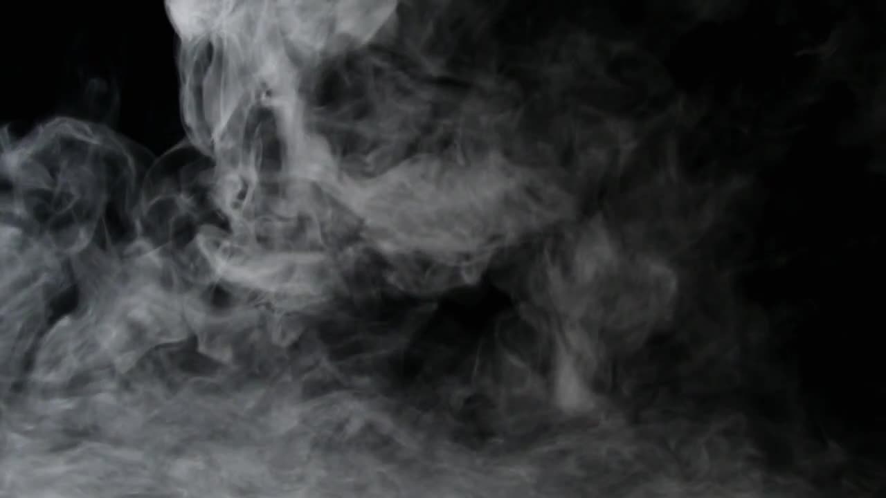 White Smoke On Black Background Stock Video Motion Array