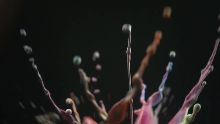 Mixture Of Liquid Paints Splashing : Stock Video