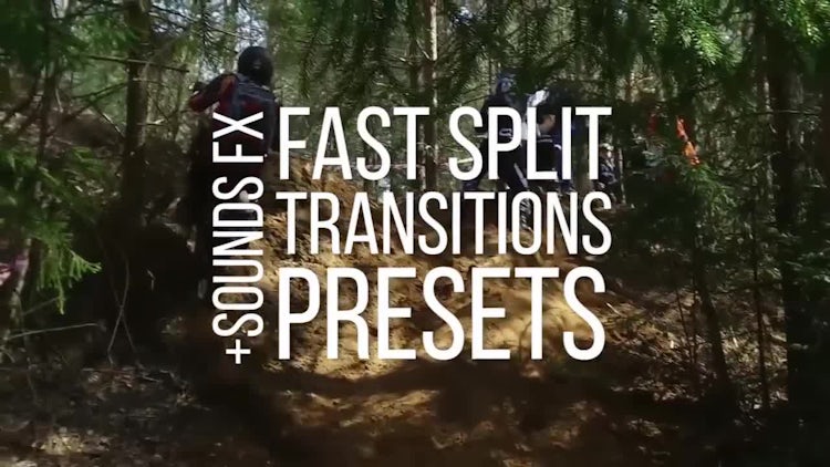Fast Split Transitions Presets: Premiere Pro Presets