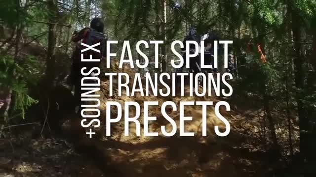 Fast Split Transitions Presets: Premiere Pro Presets