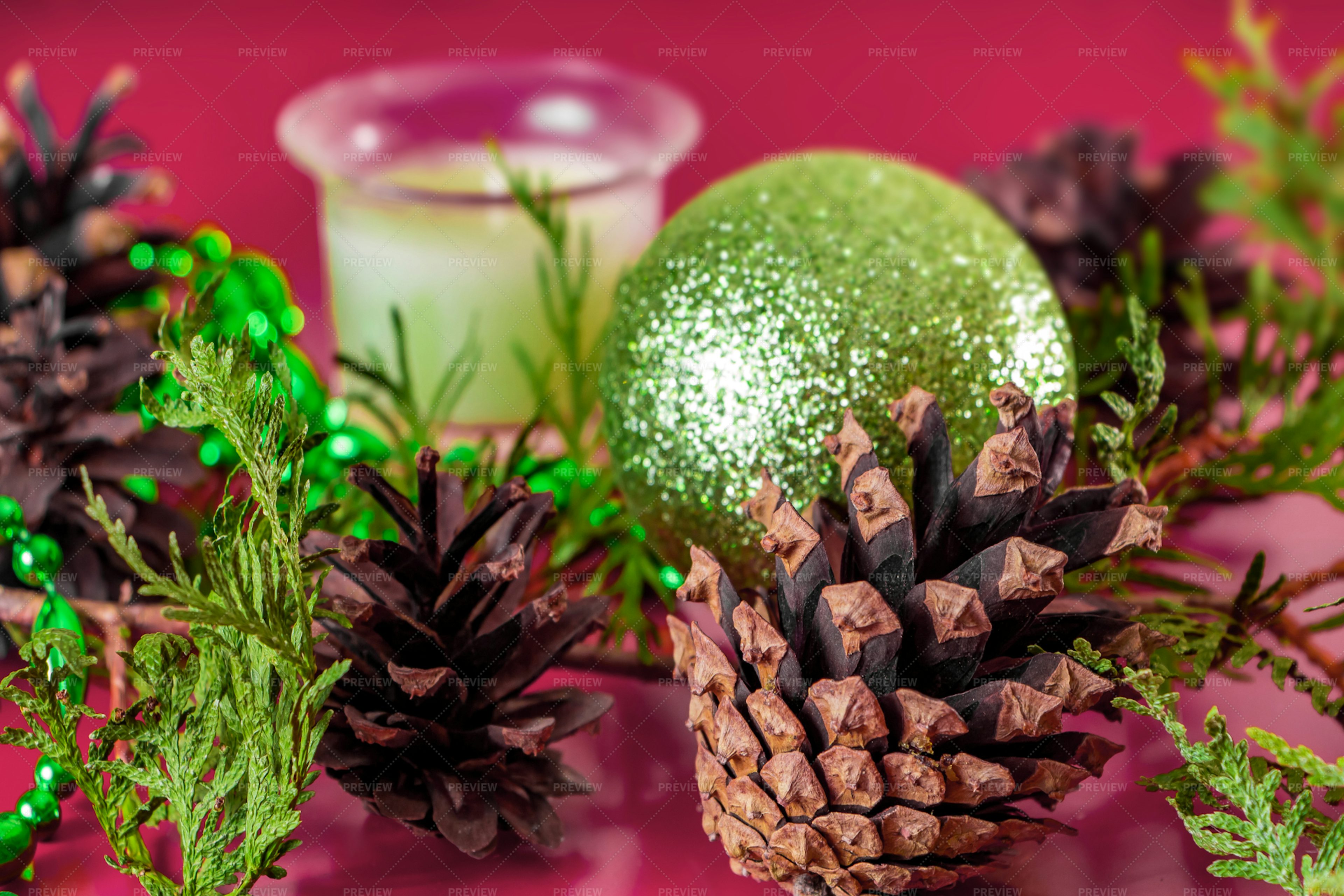 Green Christmas Decoration  Stock Photos  Motion Array