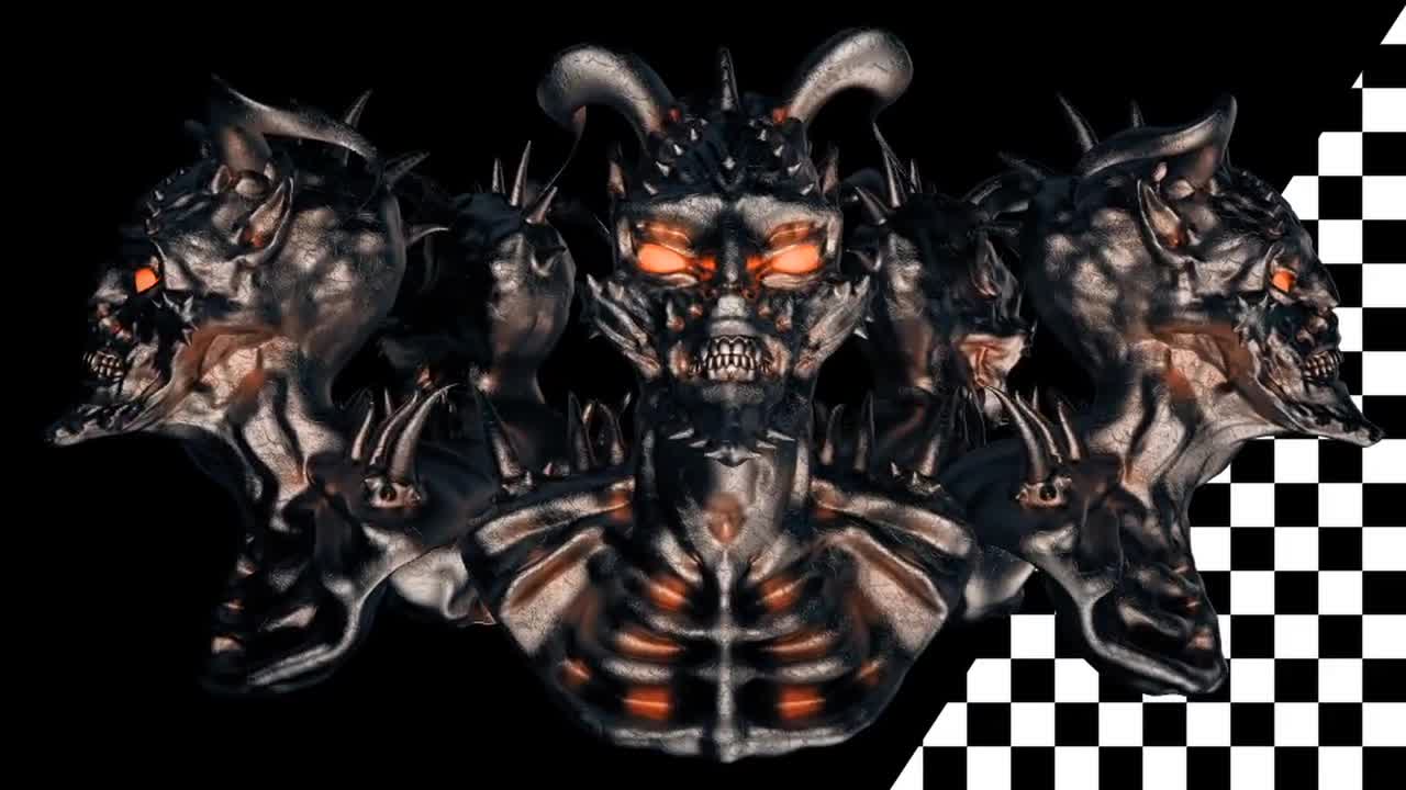 Devil Heads VJ Loop - Stock Motion Graphics | Motion Array