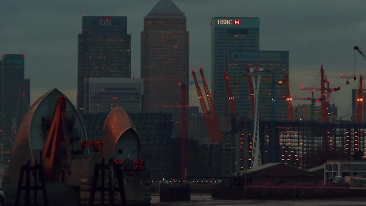Financial District In London : Stock Video