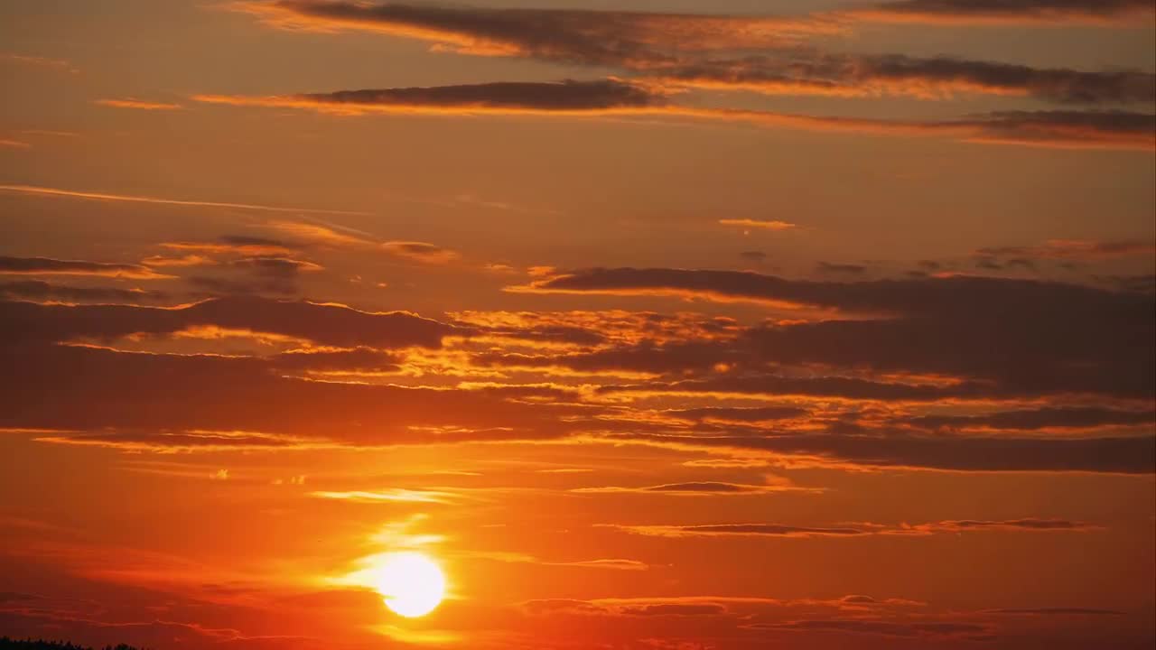 Vivid Orange Sunset Time-Lapse - Stock Video | Motion Array