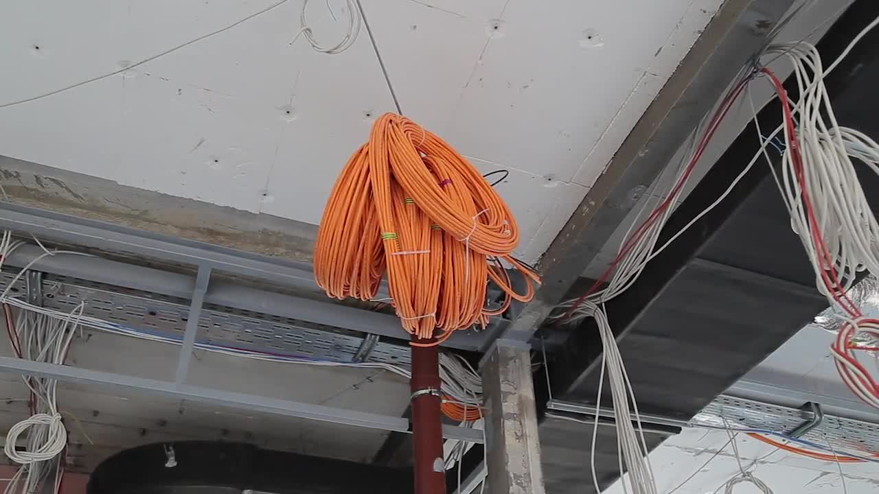 Wires Hanging From The Ceiling Stock Video Motion Array