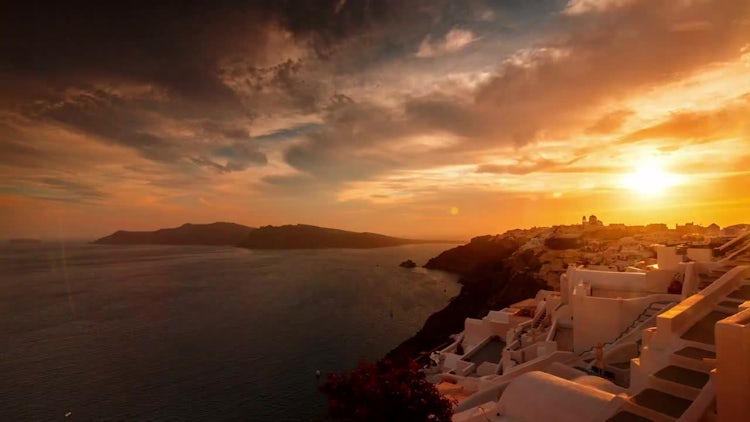 Santorini Caldera Time Lapse : Stock Video