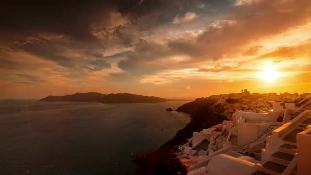 Santorini Caldera Time Lapse : Stock Video