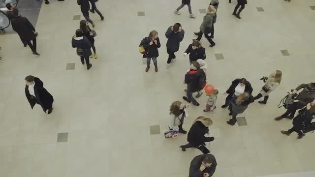 People Walking Inside Shopping Mall: Stock Video