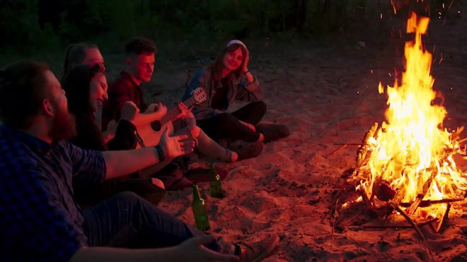 singing around the campfire