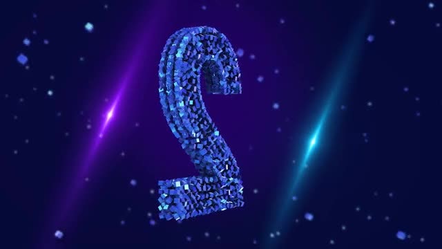 Sparkling Blue Number 2: Stock Motion Graphics