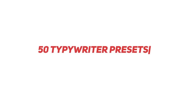 Typewriter Text Animation Presets - After Effects Presets | Motion Array