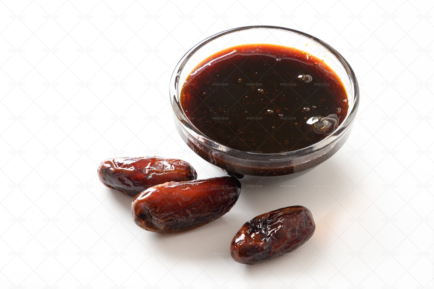 Dates Jam In Bowl: Stock Photos