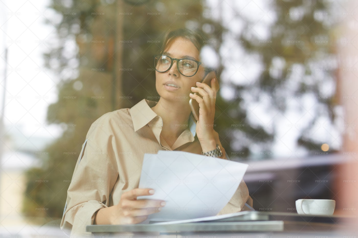 Young Businesswoman Working: Stock Photos