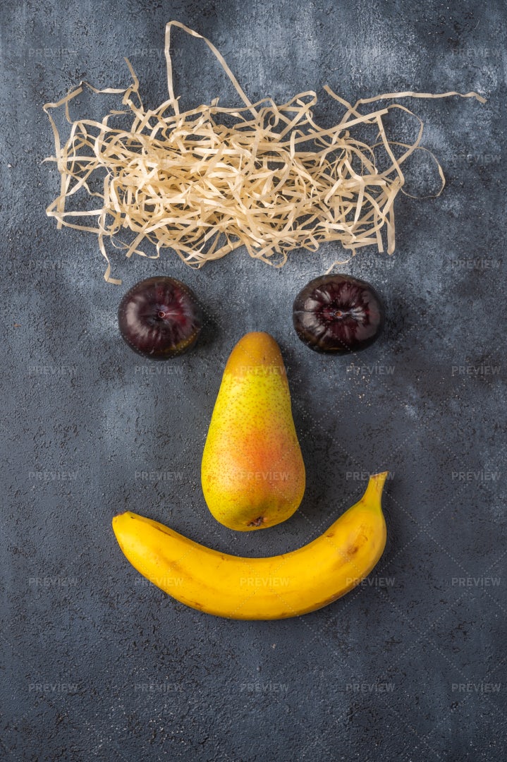 Concept Face Of Fruit: Stock Photos