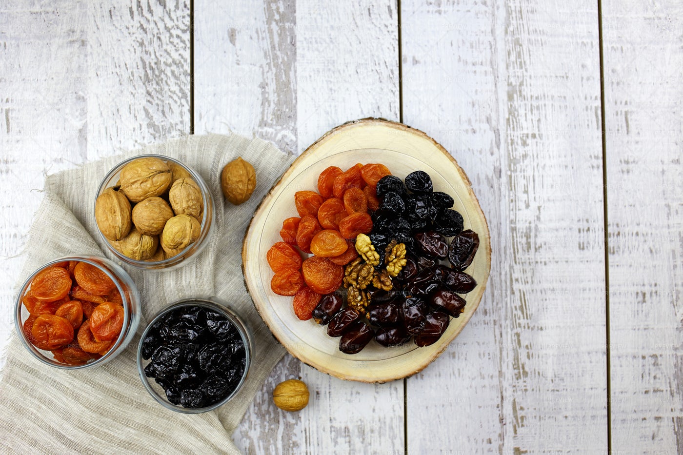 Dates, Nuts, Dried Apricots: Stock Photos