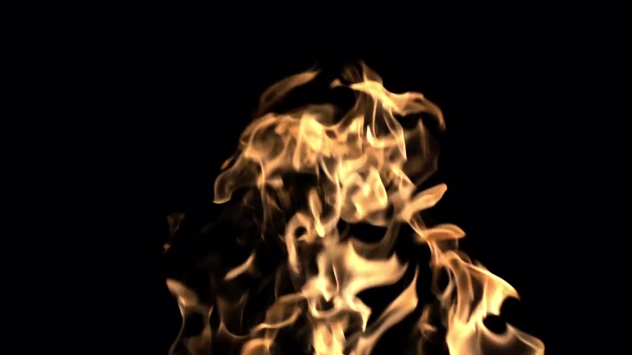 Golden Fire Flames Burning Slowly Stock Video Motion Array