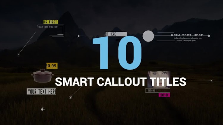 10 Smart Callout Titles : After Effects Templates