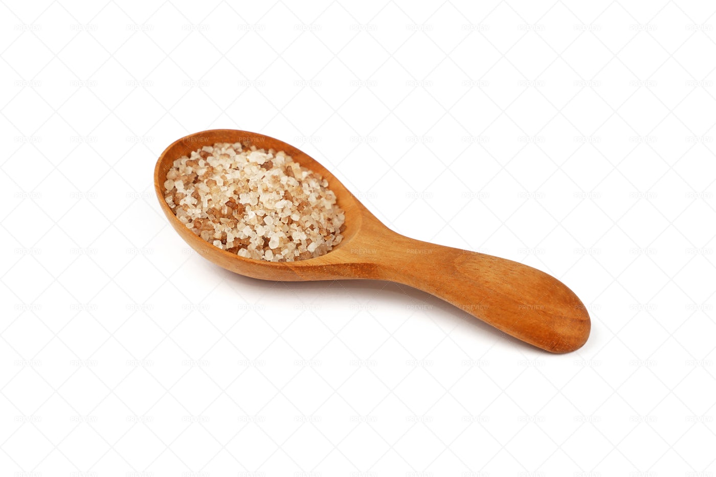 Spoon Of Smoked Danish Salt: Stock Photos