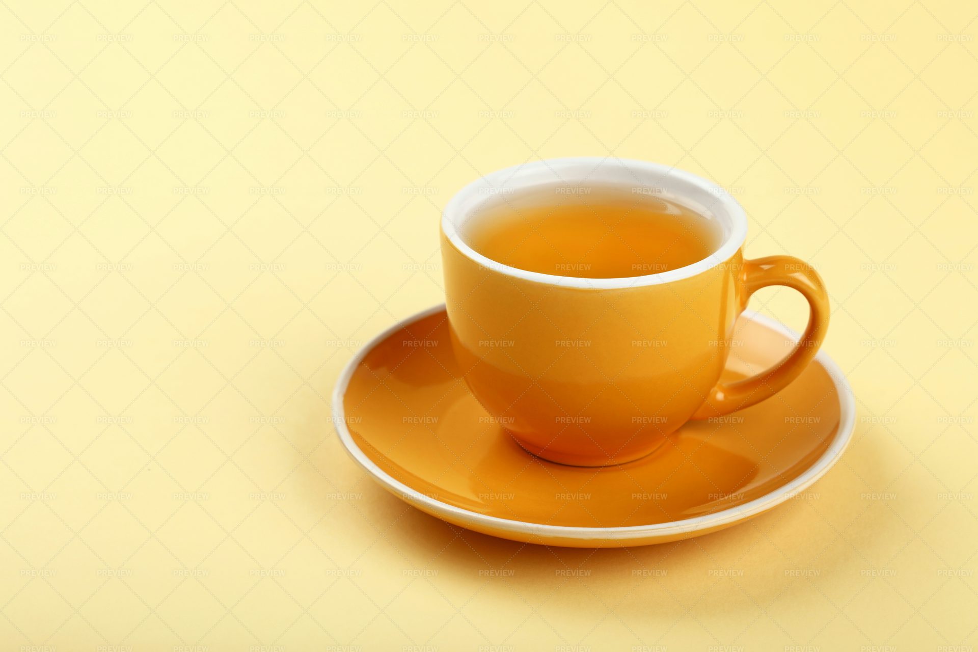 Yellow Cup Of Tea - Stock Photos | Motion Array