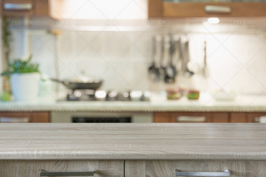 kitchen blurred wall background