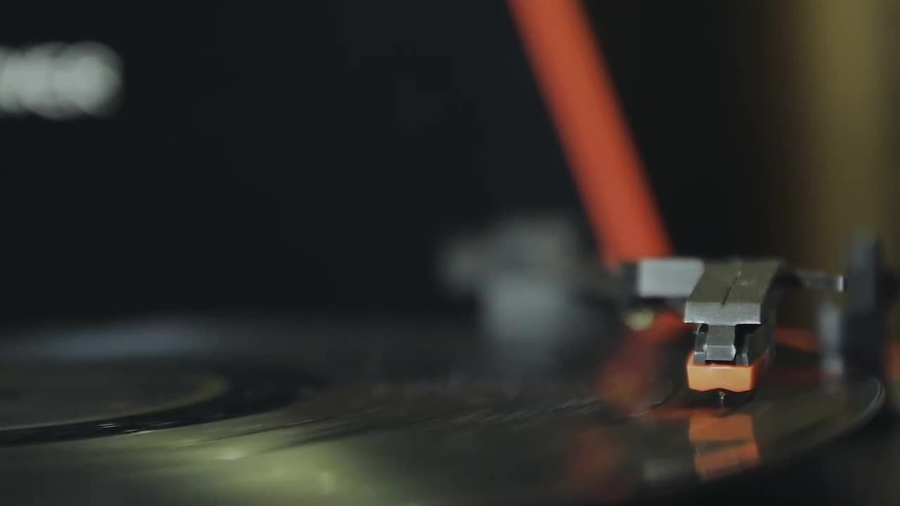 Close Up Of Vinyl Record Player Stock Video Motion Array