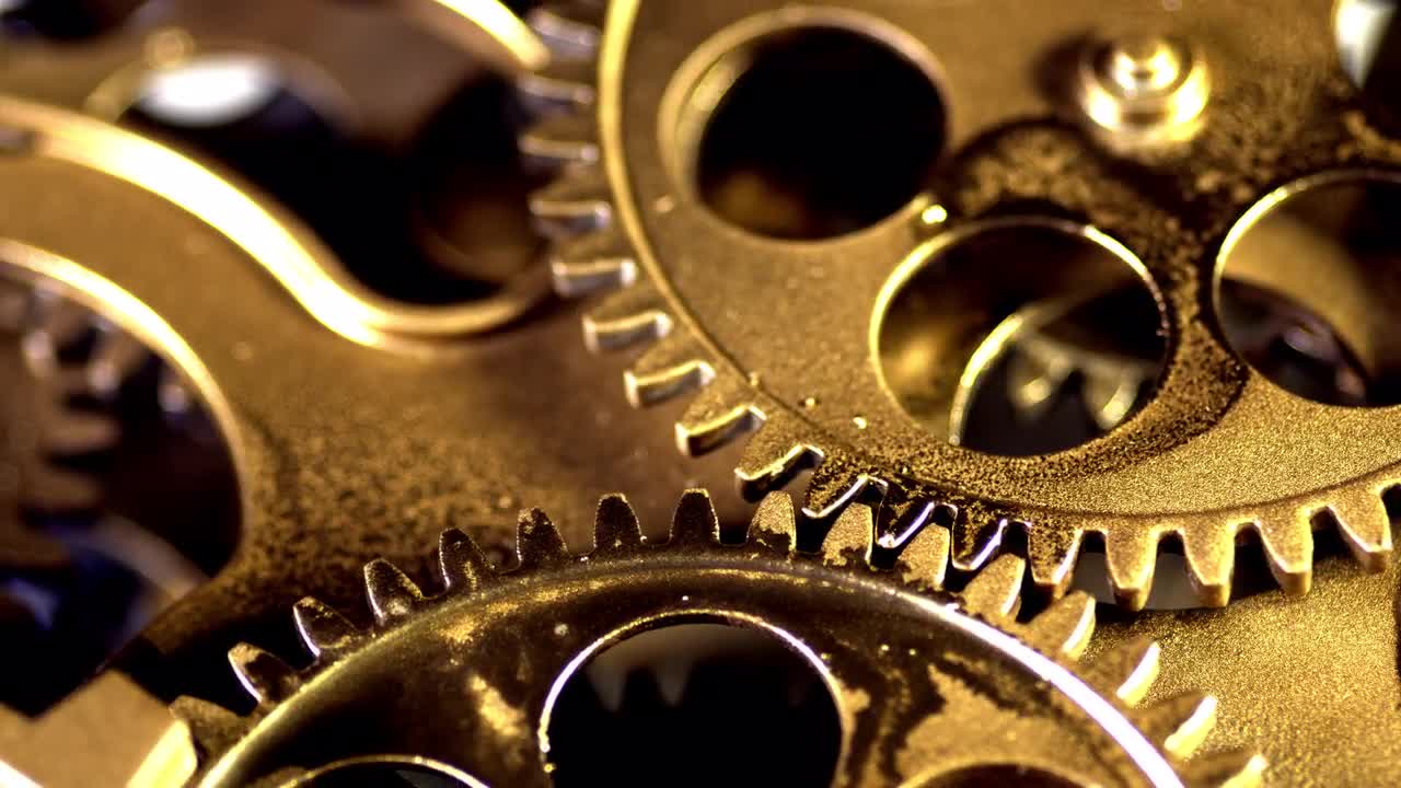 Golden Gears Stock Video Motion Array