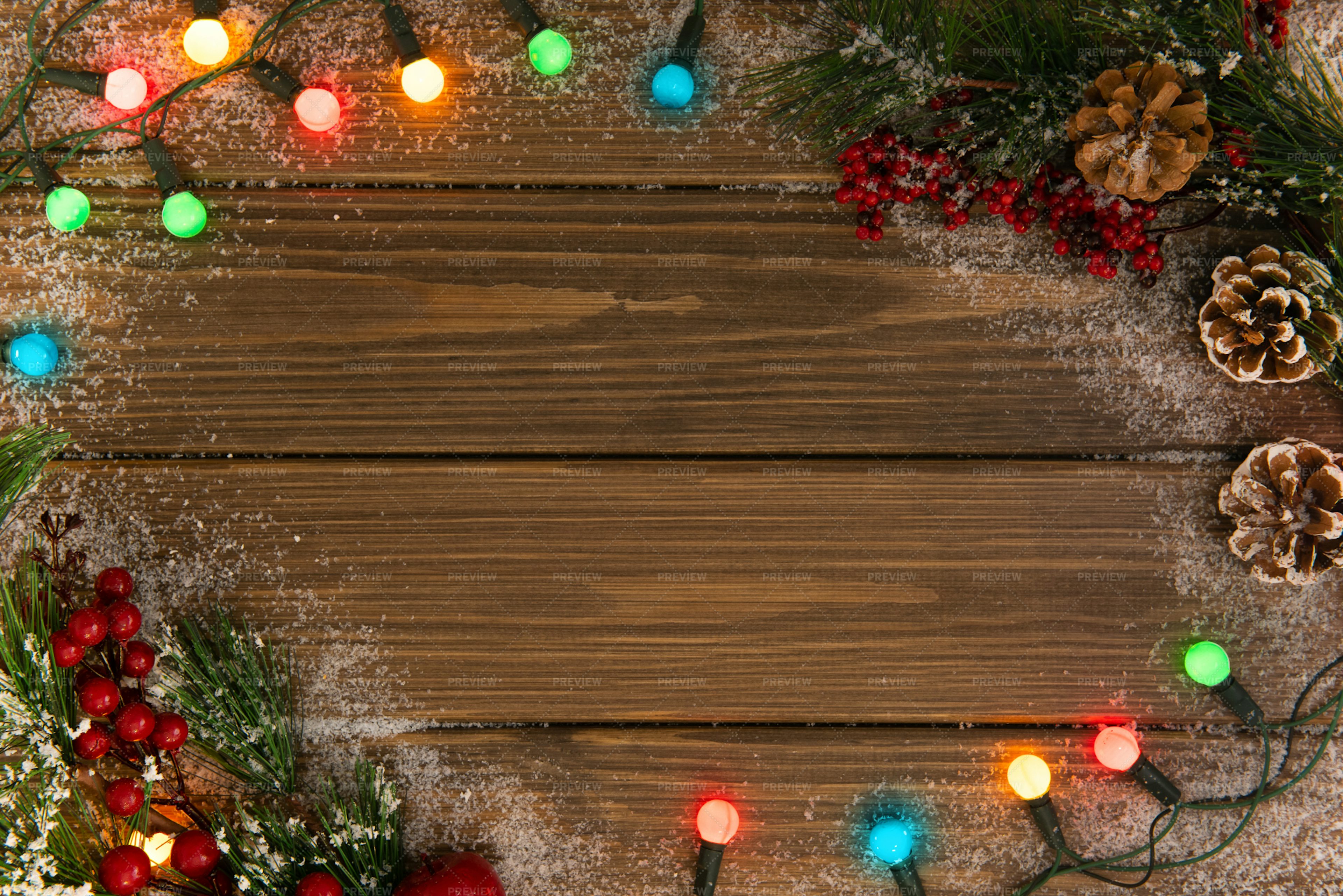 Christmas Wooden Background - Stock Photos | Motion Array