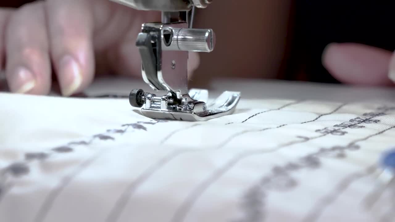 Sewing Machine Operation Stock Video Motion Array