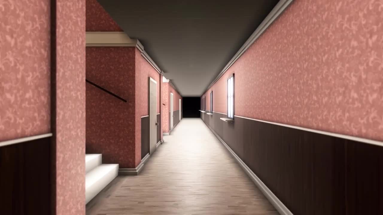 Premium Photo | An anime style hallway with blue lockers and wooden floors  ai